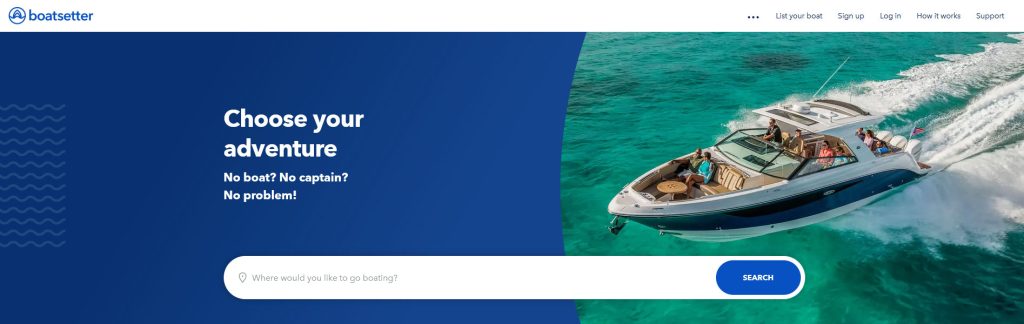 Boatsetter Website Screenshot