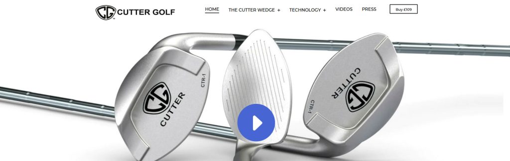Cutter Golf Website Screenshot