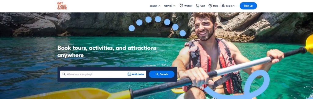 GetYourGuide Website Screenshot