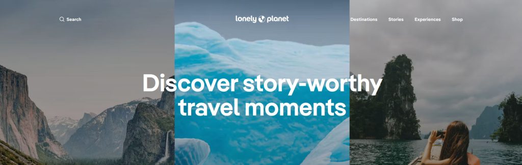 Lonely Planet Website Screenshot