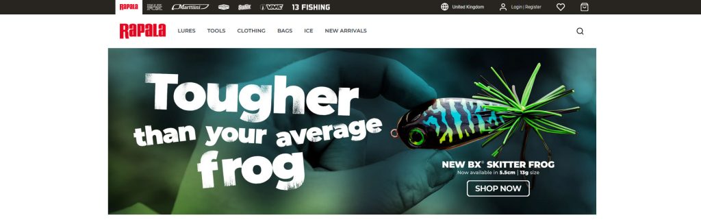 Rapala Website Screenshot