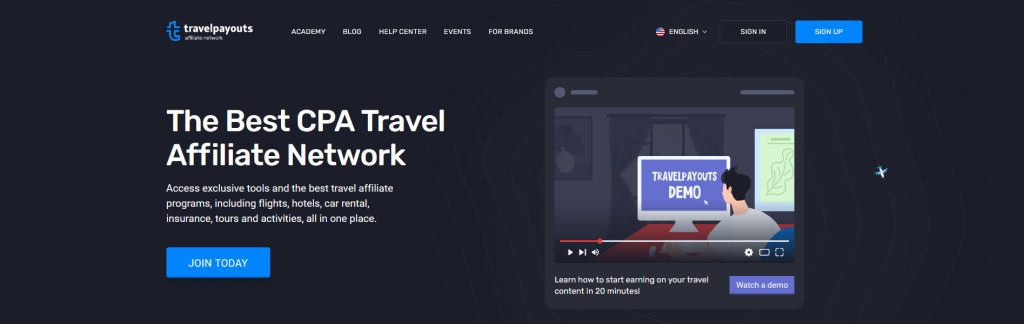 Travelpayouts Website Screenshot