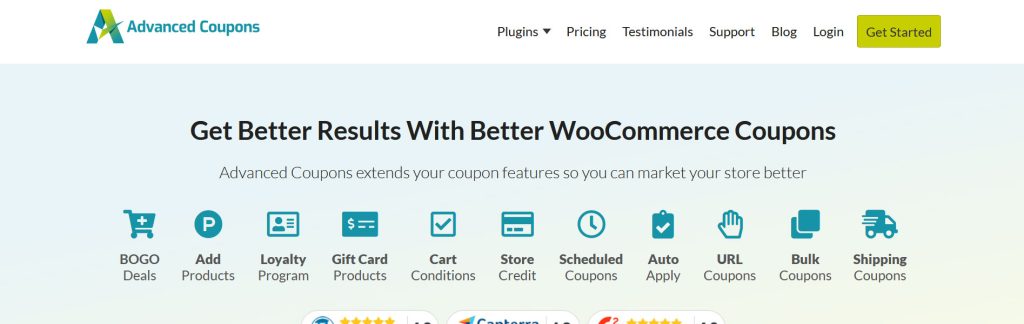 Advanced Coupons Website Screenshot