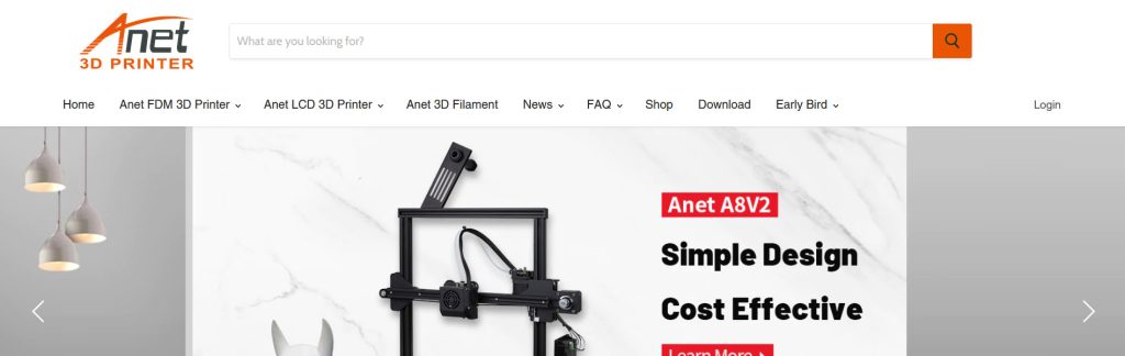 Anet Technology Website Screenshot