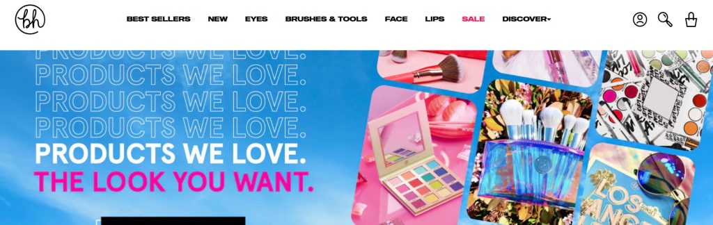 BH Cosmetics Website Screenshot