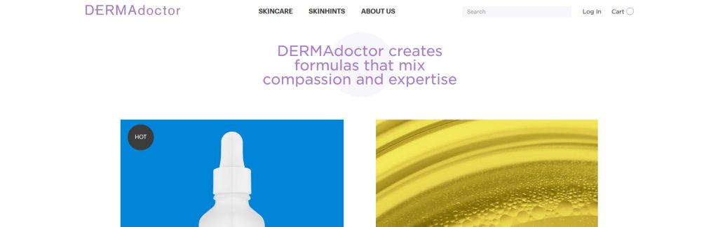 DERMAdoctor Website Screenshot