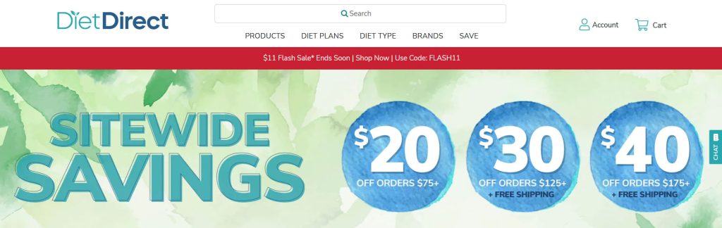 Diet Direct Website Screenshot