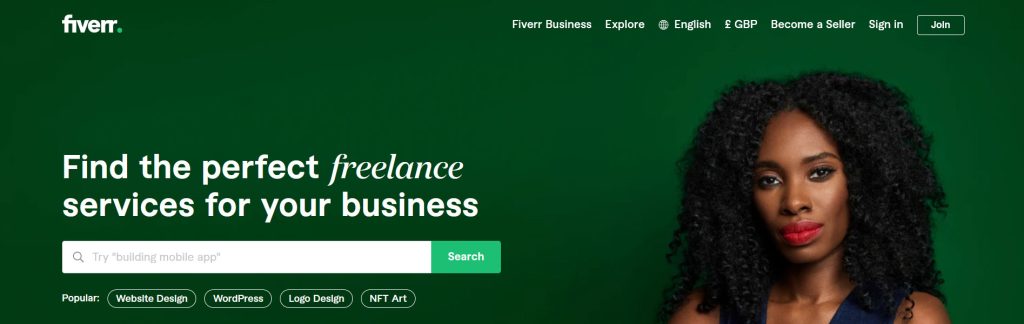 Fiverr Website Screenshot