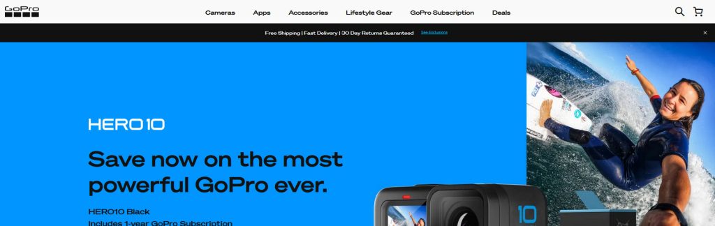 GoPro Website Screenshot
