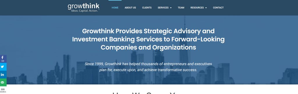 Growthink Website Screenshot