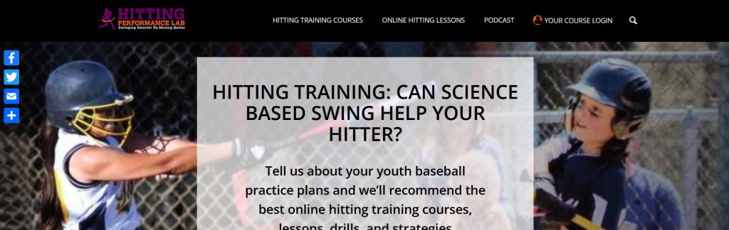 Hitting Performance Lab Website Screenshot