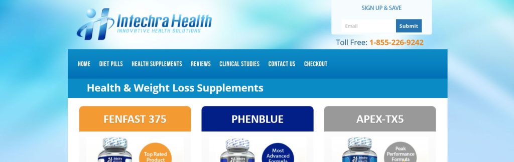 Intechra Health Website Screenshot