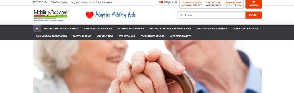 Mobility Aids Website Screenshot