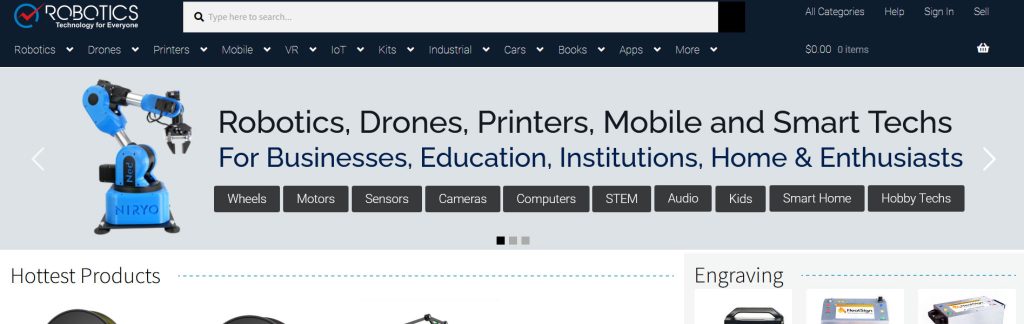 Oz Robotics Website Screenshot