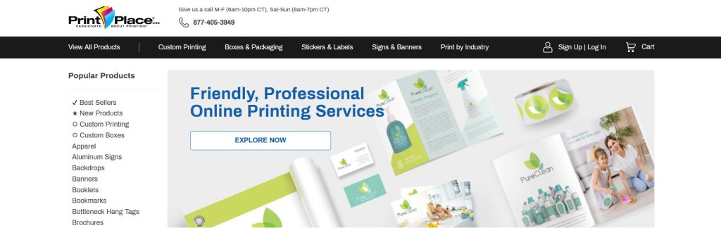 PrintPlace Website Screenshot