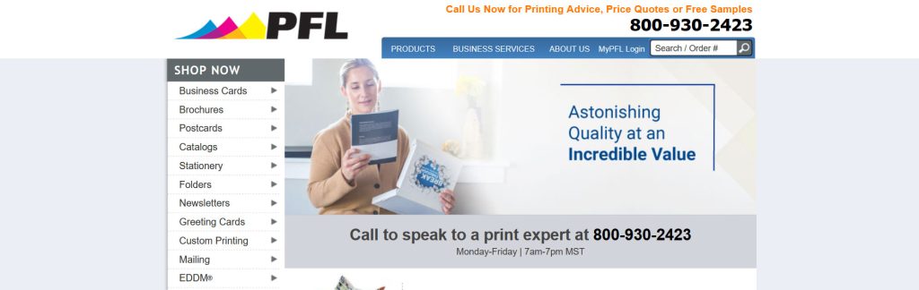 PrintingForLess Website Screenshot