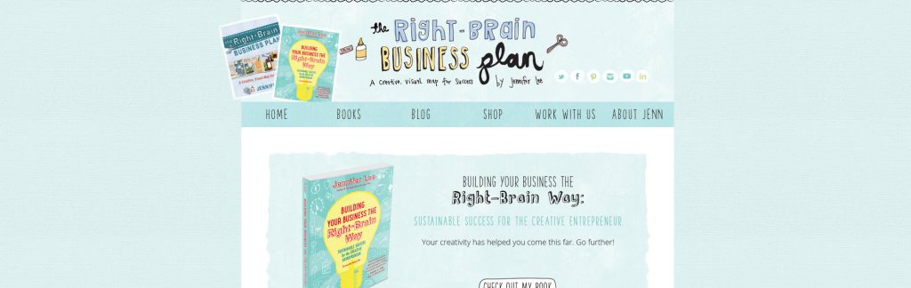 Right-Brain Business Plan Website Screenshot