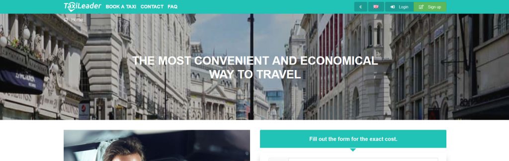 TaxiLeader Website Screenshot
