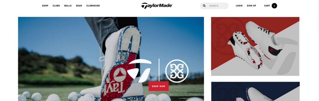 TaylorMade Golf Website Screenshot