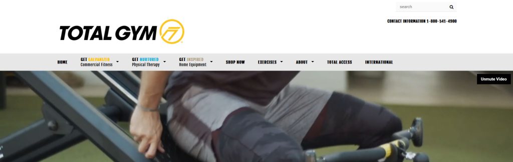 Total Gym Website Screenshot
