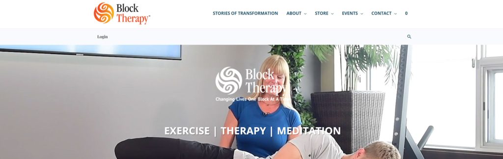 Block Therapy Website Screenshot
