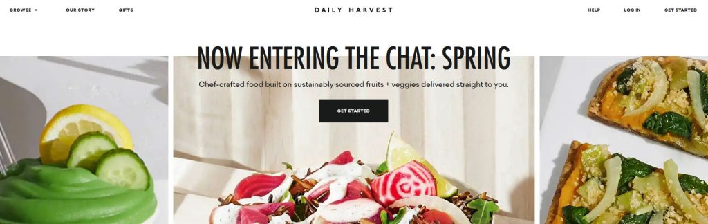 Daily Harvest Website Screenshot