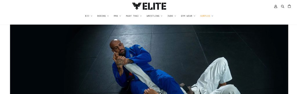 Elite Sports Website Screenshot