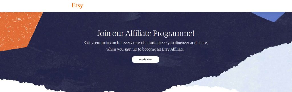 Etsy Affiliate Program Website Screenshot