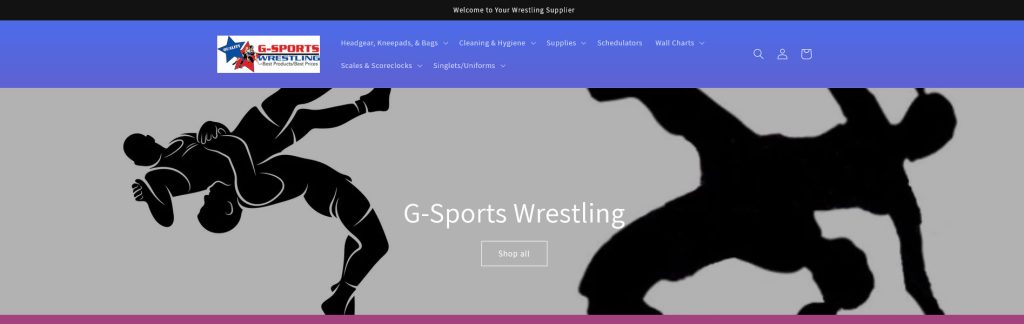 G-Sports Wrestling Website Screenshot
