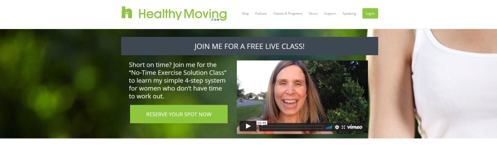 Healthy Moving Website Screenshot