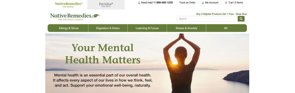 Native Remedies Website Screenshot