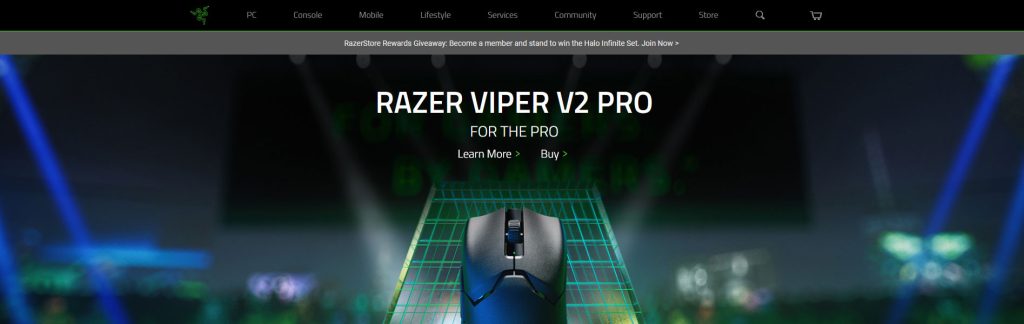 Razer Website Screenshot