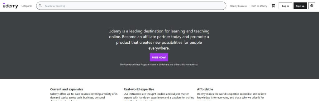 Udemy Website Screenshot