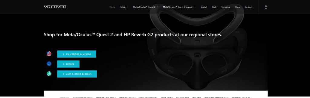 VR Cover Website Screenshot