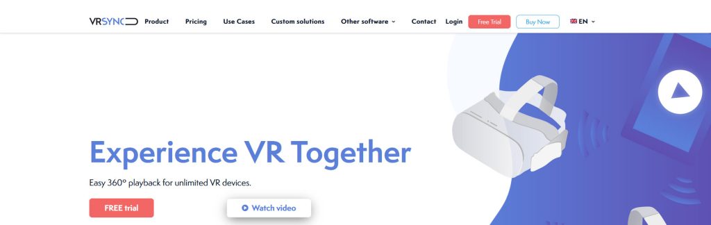 VR Sync Website Screenshot