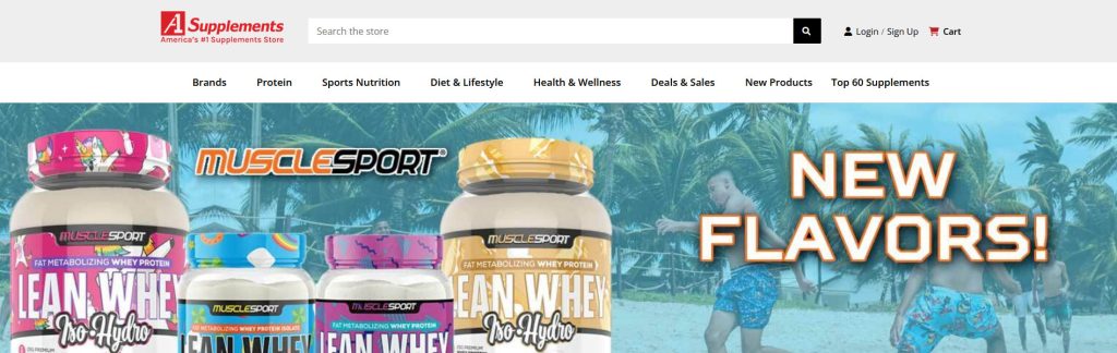 A1 Supplements Website Screenshot