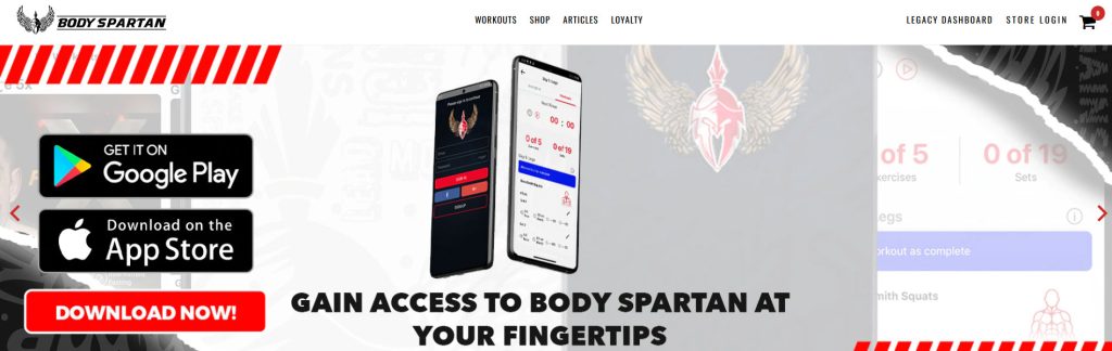 Body Spartan Website Screenshot