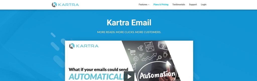 Kartra Mail Website Screenshot