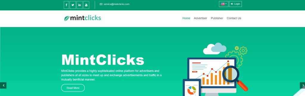 MintClicks Website Screenshot