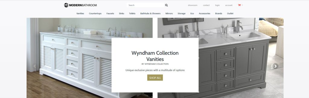 Modern Bathroom Website Screenshot