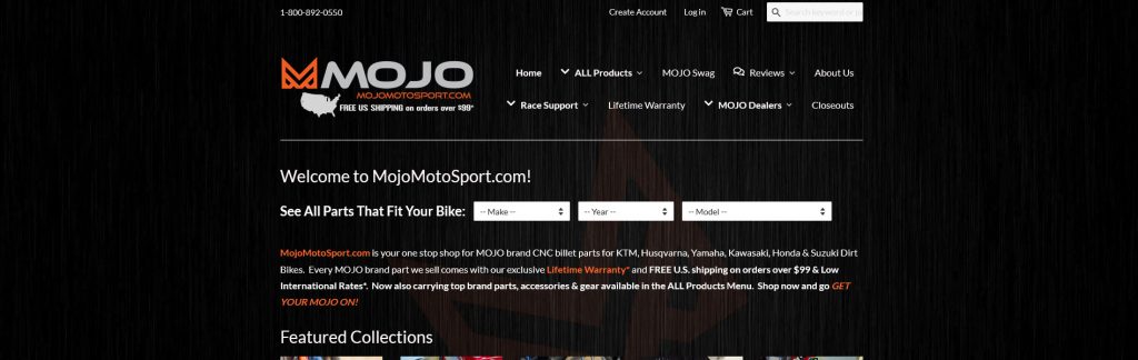 Mojo Motorsport Website Screenshot