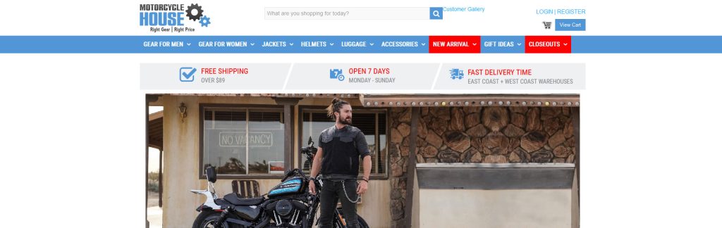 Motorcycle House Website Screenshot