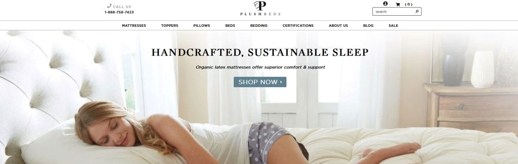 Plushbeds Website Screenshot