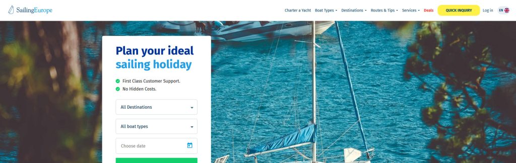 SailingEurope Website Screenshot