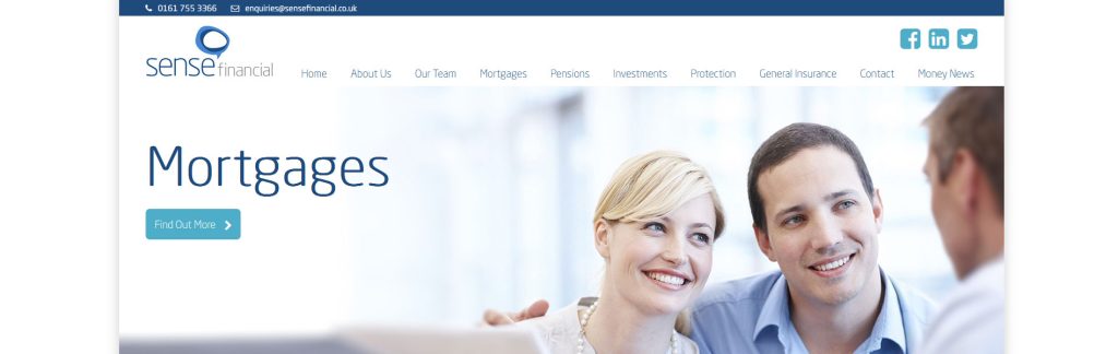 Sense Financial Website Screenshot