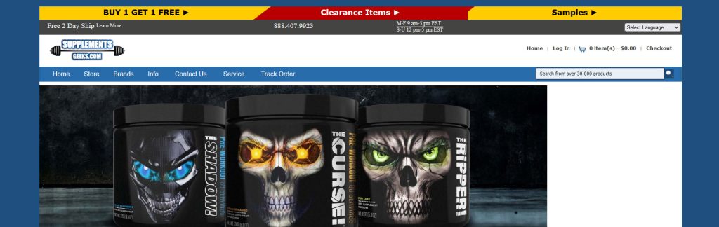 Supplements Geeks Website Screenshot