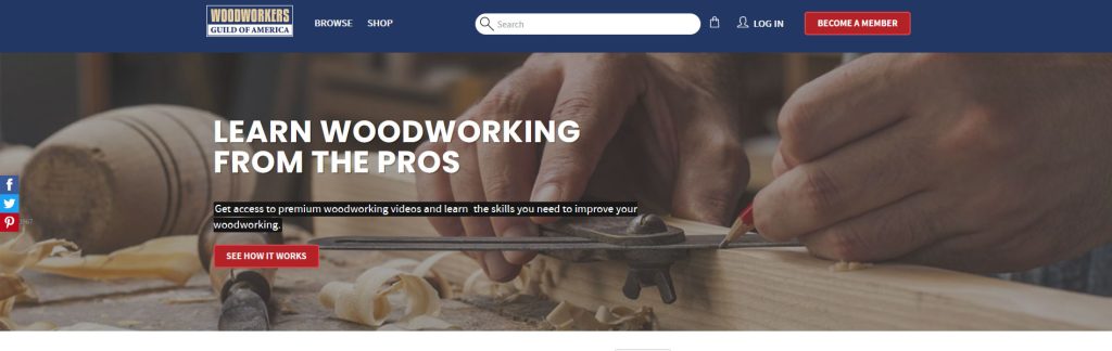 Woodworkers Guild of America Website Screenshot