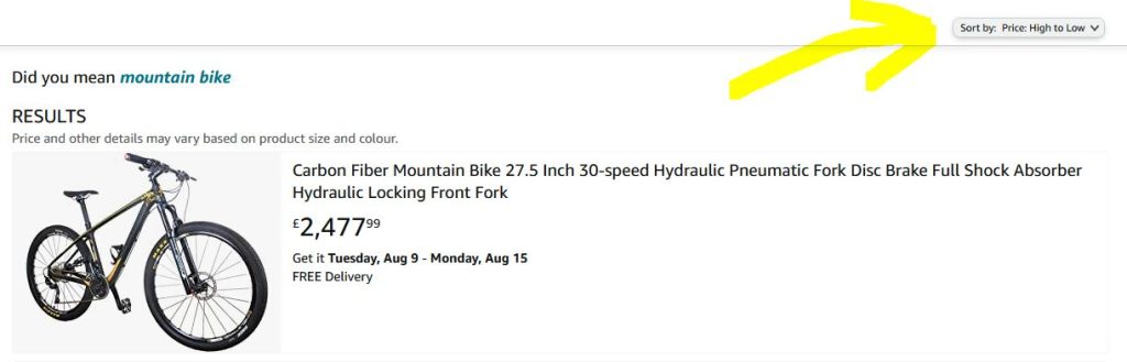 Amazon Mountain Bike Search Results