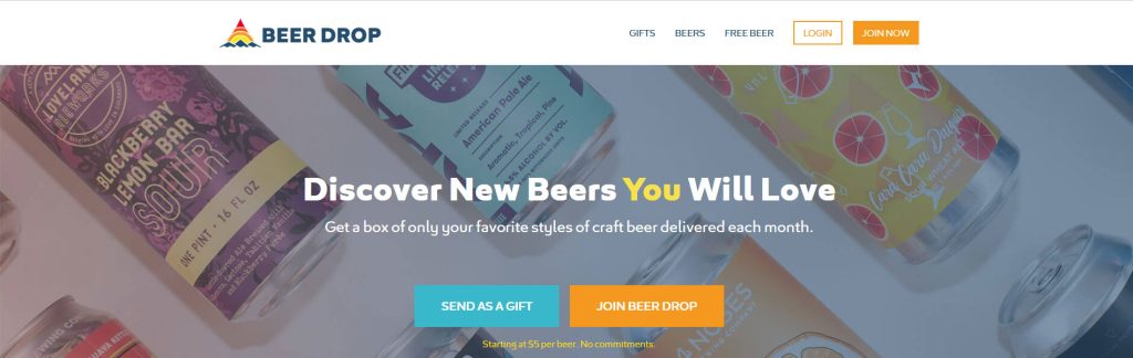 Beer Drop Website Screenshot