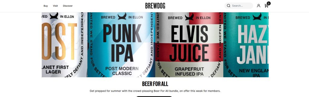 BrewDog Website Screenshot